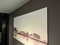 Mondiart aluart – ''landschap met zwaan bij zonsopkomst'' 80x160 cm - afbeelding 7 van  8