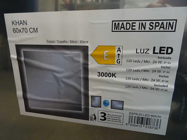 Mondiaz - bright - spiegel led verlichting 60x70cm - afbeelding 2 van  2
