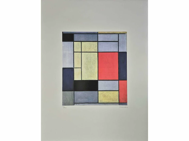 Mondriaan - litho - 65 x 50 - afbeelding 1 van  4
