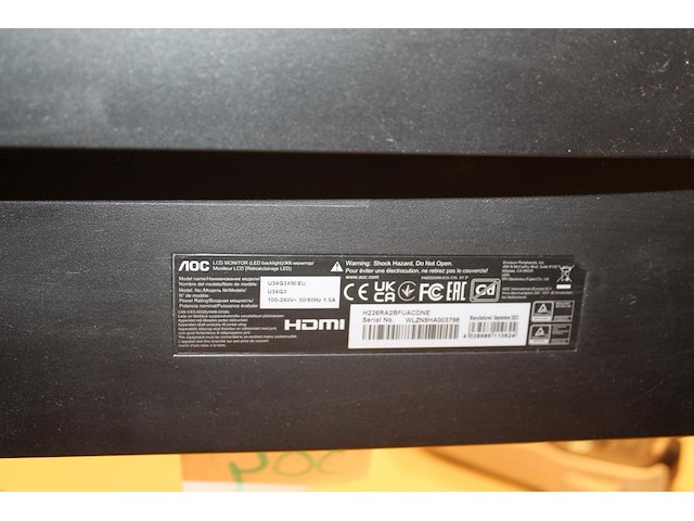 Monitor aoc u34g3 34 inch. - afbeelding 2 van  2