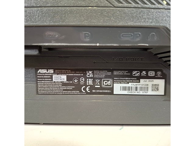 Monitor, asus, xg27acs - afbeelding 6 van  10