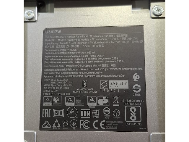 Monitor, dell, 3417w - afbeelding 10 van  16