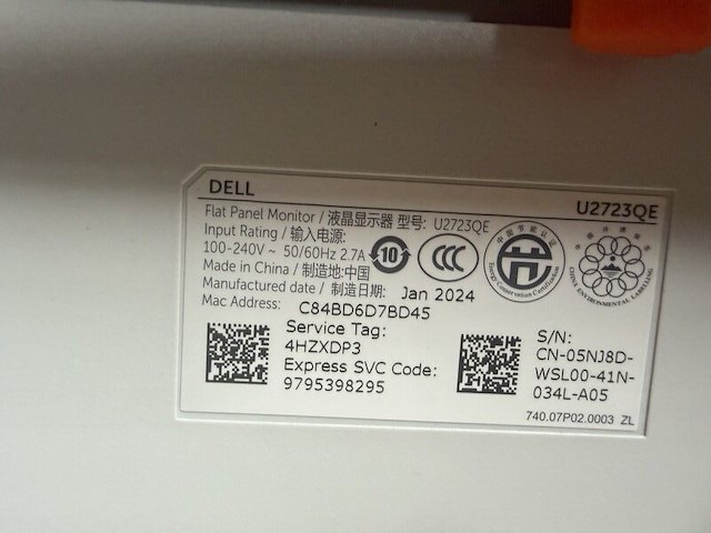 Monitor, dell, u2723qe - afbeelding 8 van  8