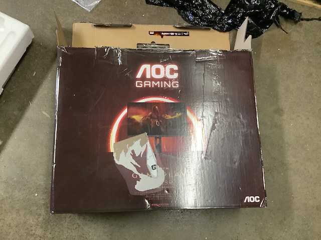 Monitor gaming 24 inch, aoc, 24g2sp/bk, zwart - afbeelding 2 van  4