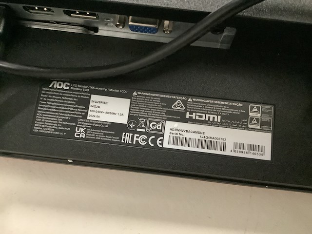 Monitor gaming 24 inch, aoc, 24g2sp/bk, zwart - afbeelding 4 van  4