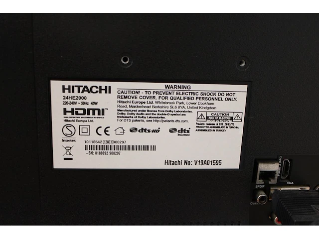 Monitor hitachi 24 inch. - afbeelding 2 van  3