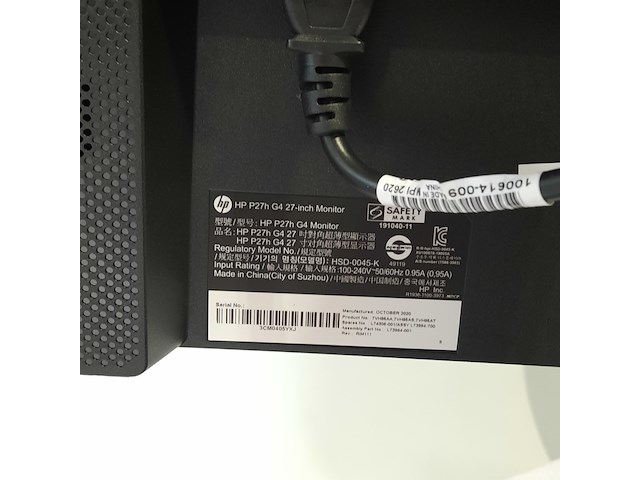 Monitor, hp, p27h g4 27-inch monitor, 2020 - afbeelding 7 van  7