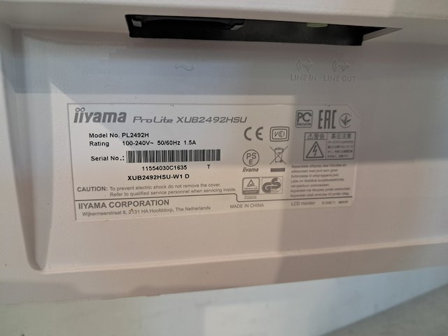 Monitor, iiyam, prolite xub2492hsu, wit - afbeelding 8 van  10
