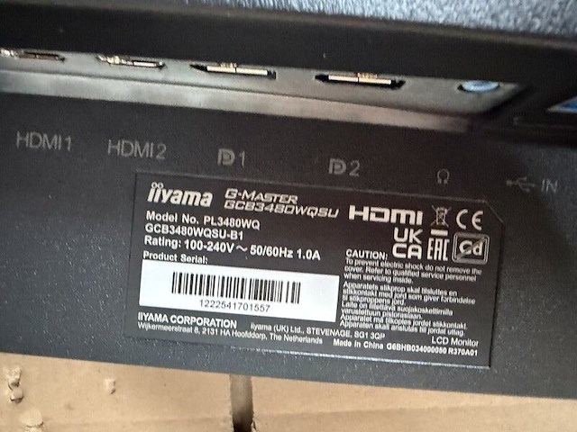 Monitor, iiyama, gcb3480wqsu-b1 - afbeelding 7 van  7