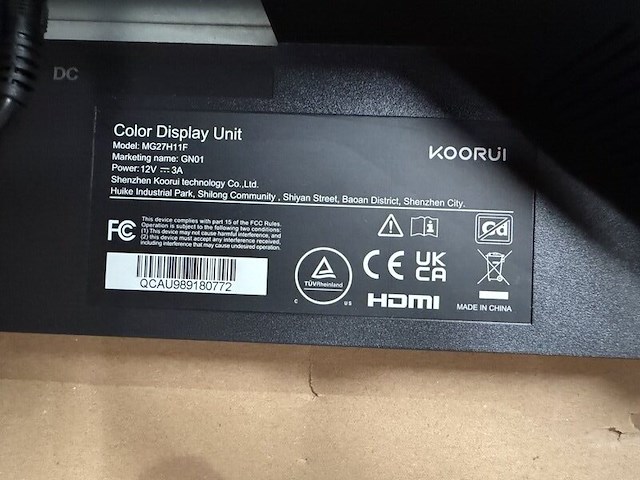 Monitor, koorui, mg27h11f - afbeelding 8 van  8
