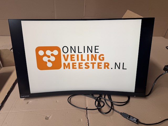Monitor, lenovo, d32qc-20, zwart - afbeelding 3 van  9