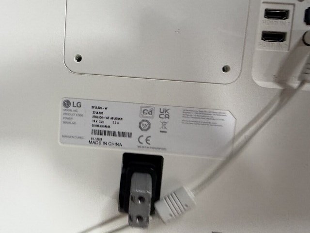 Monitor, lg, 27ul500-w - afbeelding 8 van  8