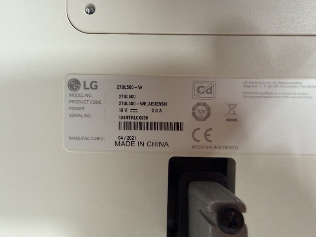 Monitor, lg, 27ul500-w - afbeelding 4 van  6