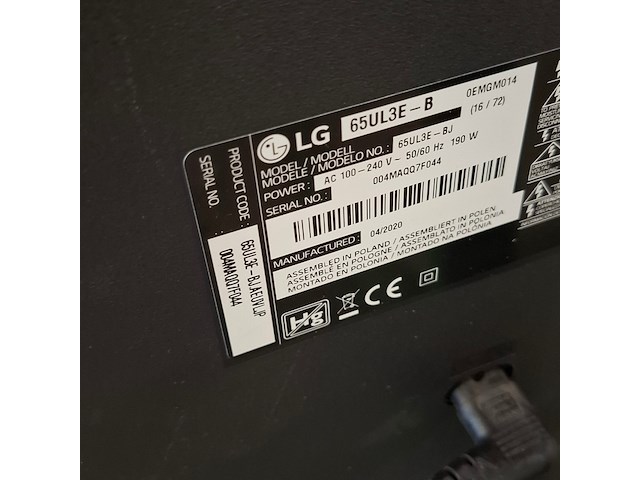 Monitor, lg, 65ul3e-bj - afbeelding 3 van  7