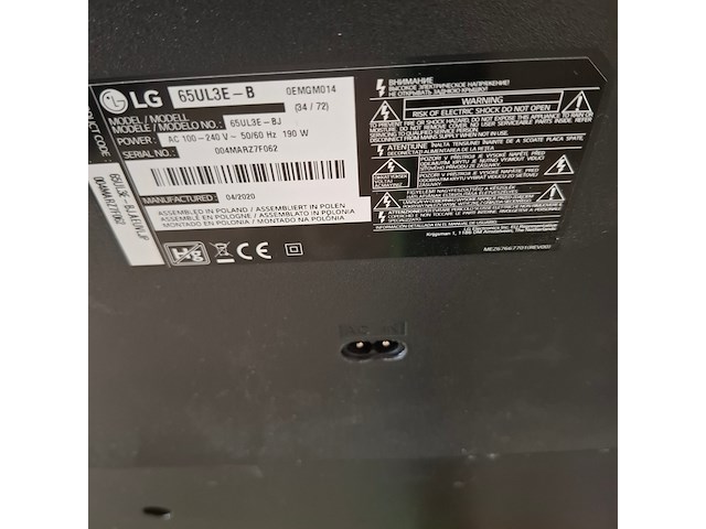 Monitor, lg, 65ul3e-bj - afbeelding 3 van  7