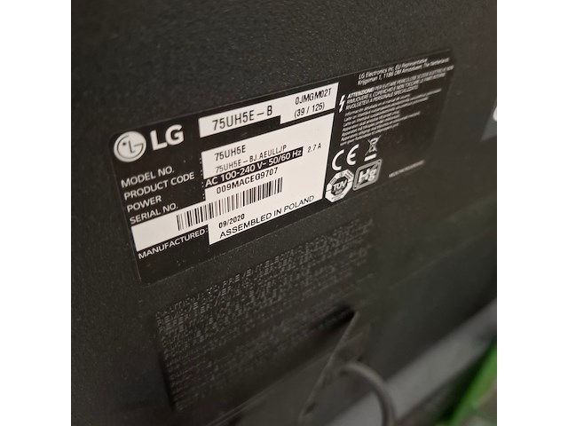 Monitor, lg, 75uh5e - afbeelding 6 van  8