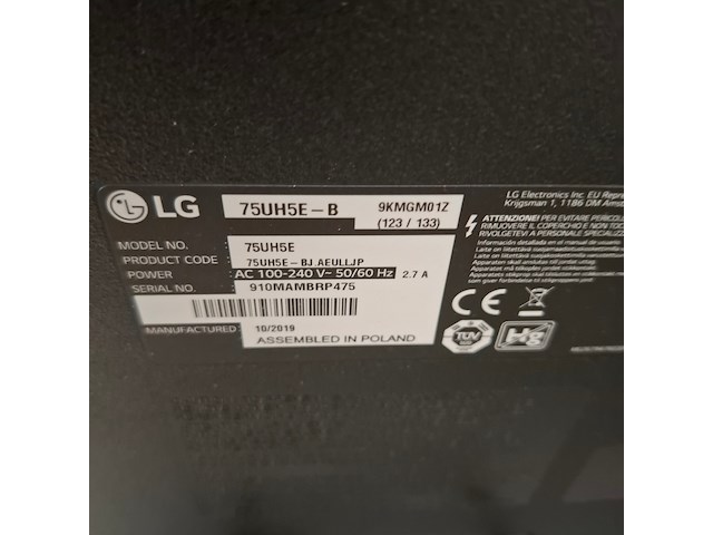Monitor, lg, 75uh5e - afbeelding 2 van  8