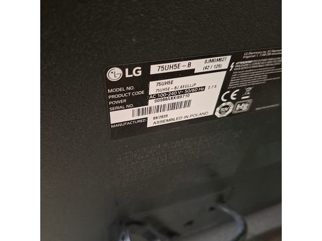 Monitor, lg, 75uh5e - afbeelding 2 van  8