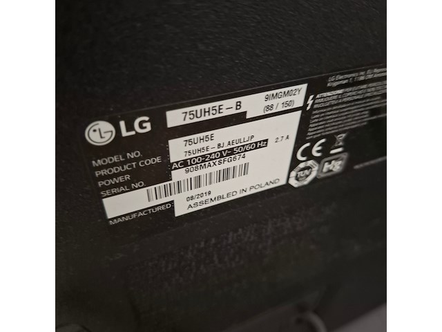 Monitor, lg, 75uh5e - afbeelding 2 van  7