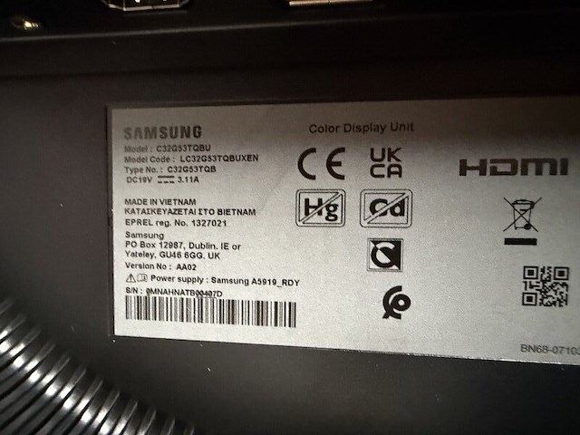 Monitor, samsung, c32g53tqbu - afbeelding 4 van  4