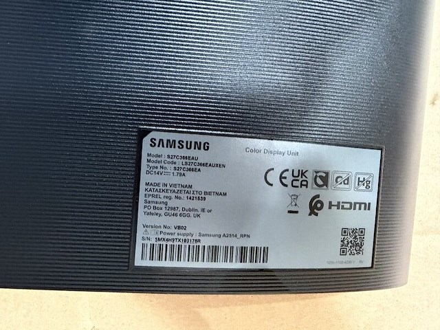 Monitor, samsung, s27cg366eu - afbeelding 8 van  8
