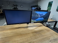Monitorarm met 2 monitoren philips, 243v, zwart - afbeelding 1 van  6
