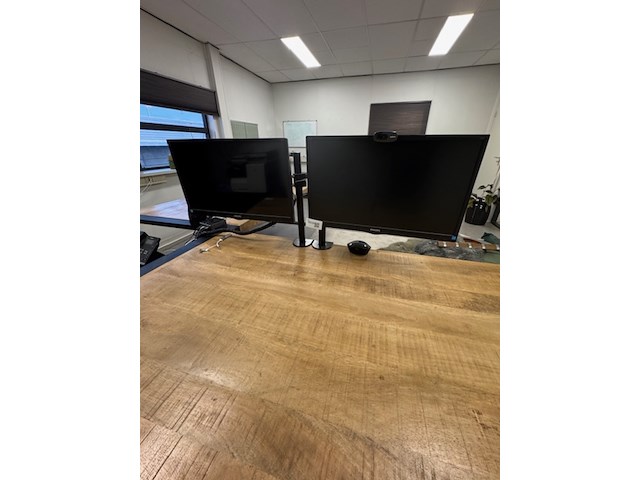Monitorarm met 2 monitoren philips, 243v, zwart - afbeelding 1 van  8