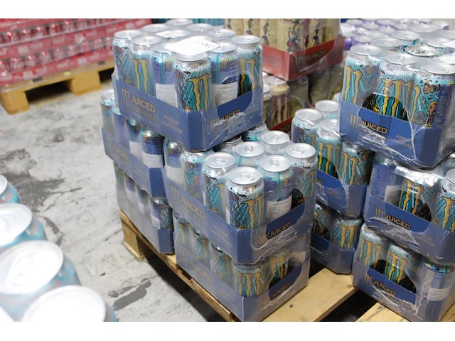 Monster energy aussie lemonade 60 blikken tht 1-2027. bod is inclusief 7,20 euro statiegeldwaarde - afbeelding 1 van  2