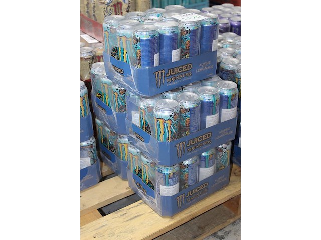 Monster energy aussie lemonade 60 blikken tht 1-2027. bod is inclusief 7,20 euro statiegeldwaarde - afbeelding 2 van  2