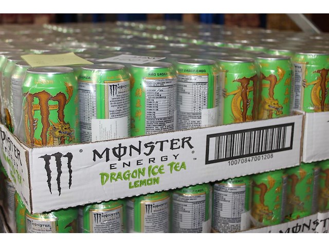 Monster energy dragon ice tea lemon 1080 blikken tht 2-2027 bod is inclusief 162,00 euro statiegeldwaarde - afbeelding 2 van  2