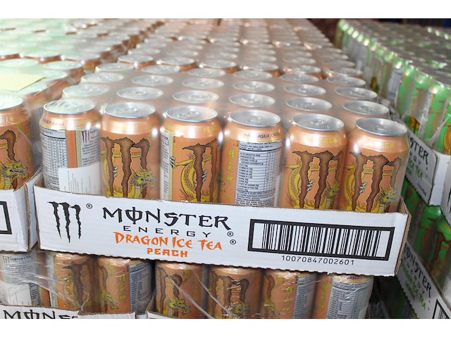 Monster energy dragon ice tea peach 1080 blikken tht 2-2027 bod is inclusief 162,00 euro statiegeldwaarde - afbeelding 2 van  2