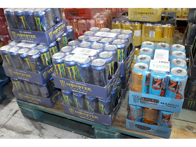 Monster energy full trottle 48 blikken tht 4-2027. bod is inclusief 7,20 euro statiegeldwaarde - afbeelding 1 van  2
