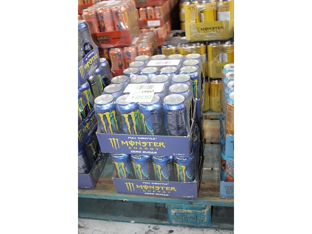 Monster energy full trottle 48 blikken tht 4-2027. bod is inclusief 7,20 euro statiegeldwaarde - afbeelding 2 van  2