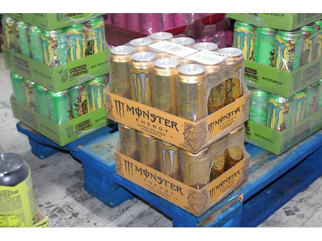 Monster energy golden pineapple 24 blikken tht 6-2027. bod is inclusief 3,60 euro statiegeldwaarde - afbeelding 1 van  2