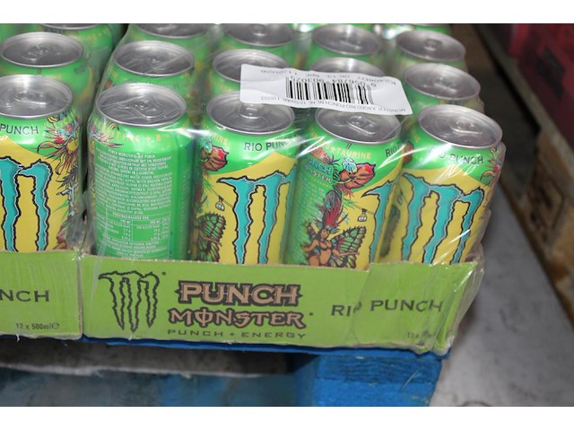 Monster energy rio punch 264 blikken tht 11-2026. bod is inclusief 39,60 euro statiegeldwaarde - afbeelding 2 van  2