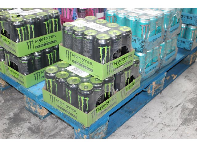 Monster energy zero sugar green 36 blikken tht 7-2027. bod is inclusief 5,40 statiegeldwaarde - afbeelding 1 van  2