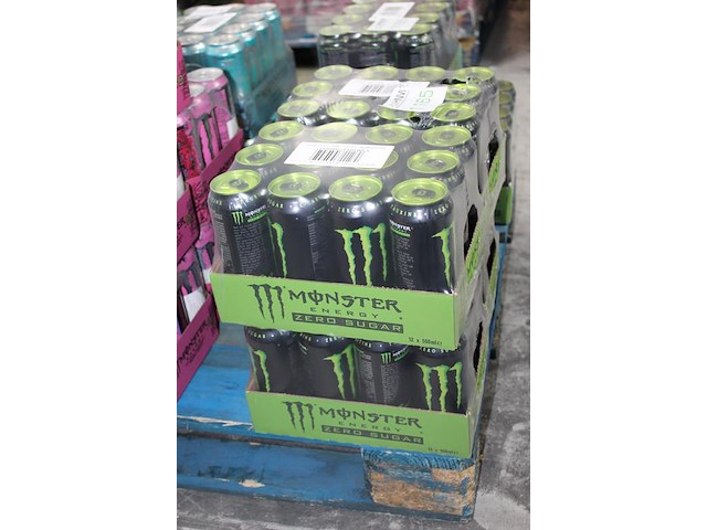 Monster energy zero sugar green 48 blikken tht 7-2027. bod is inclusief 7,20 statiegeldwaarde - afbeelding 2 van  2