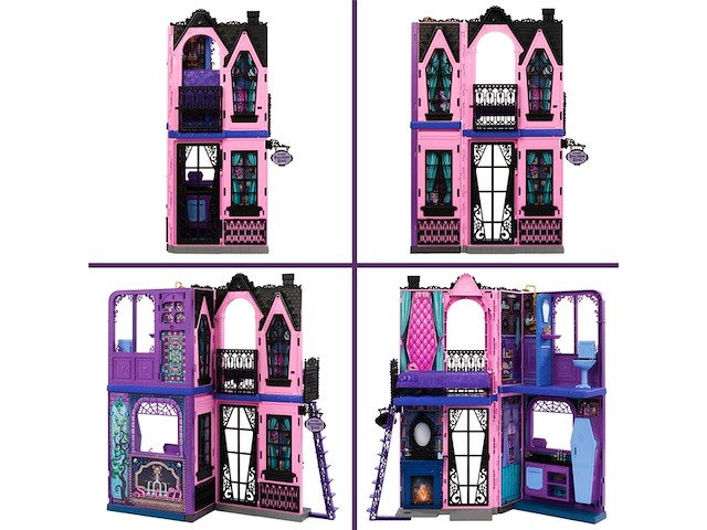 Monster high boetique hotel poppenhuis met spookachtige verrassingen - afbeelding 4 van  4