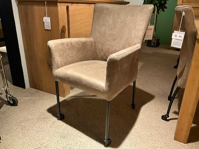 Montano verrijdbare eetkamerstoel (2x) - afbeelding 1 van  9