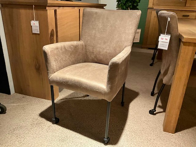 Montano verrijdbare eetkamerstoel (2x) - afbeelding 2 van  9