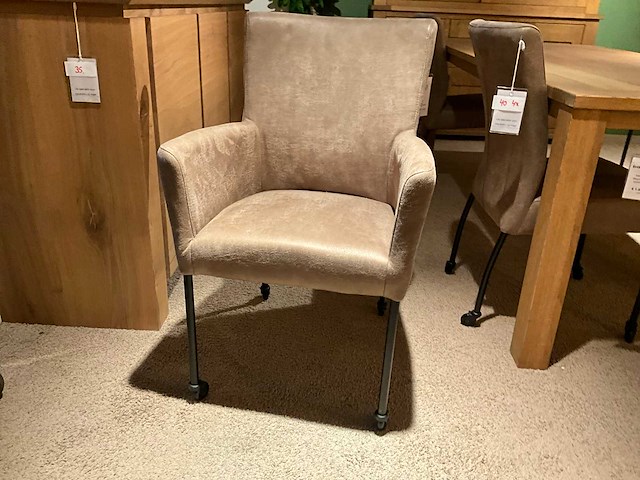 Montano verrijdbare eetkamerstoel (2x) - afbeelding 3 van  9