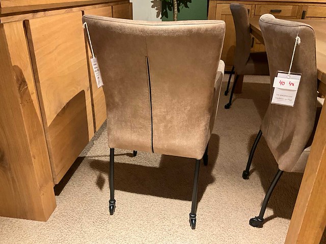 Montano verrijdbare eetkamerstoel (2x) - afbeelding 8 van  9