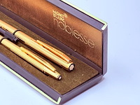 Montblanc noblesse 14kt gouden vulpen/balpen set - afbeelding 3 van  10