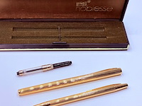 Montblanc noblesse 14kt gouden vulpen/balpen set - afbeelding 5 van  10