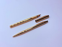 Montblanc noblesse 14kt gouden vulpen/balpen set - afbeelding 7 van  10