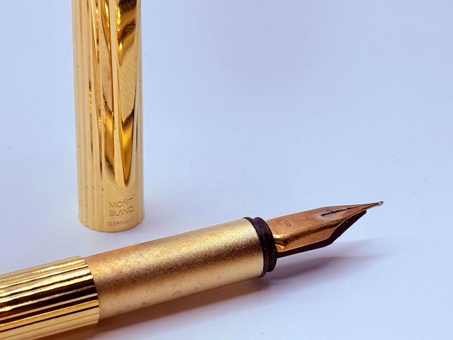 Montblanc noblesse 14kt gouden vulpen/balpen set - afbeelding 9 van  10