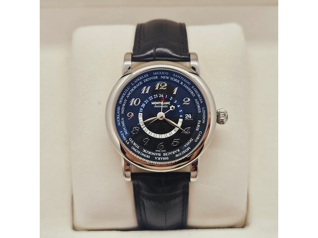 Montblanc star 7203 meisterstück worldtimer automatisch herenhorloge - afbeelding 8 van  15