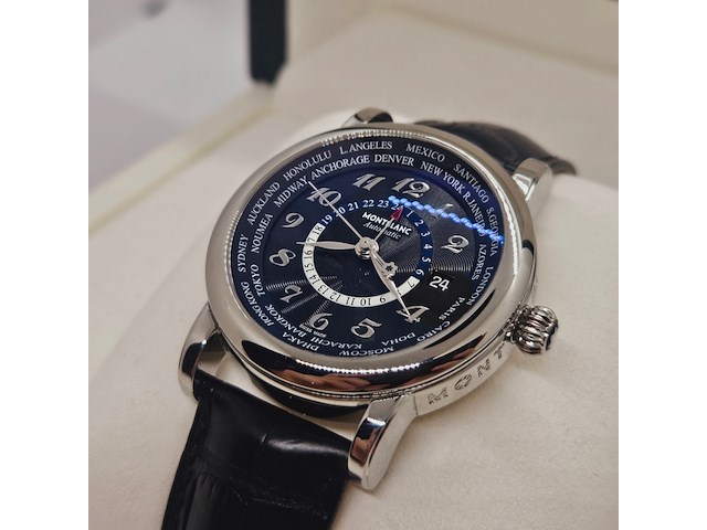 Montblanc star 7203 meisterstück worldtimer automatisch herenhorloge - afbeelding 10 van  15