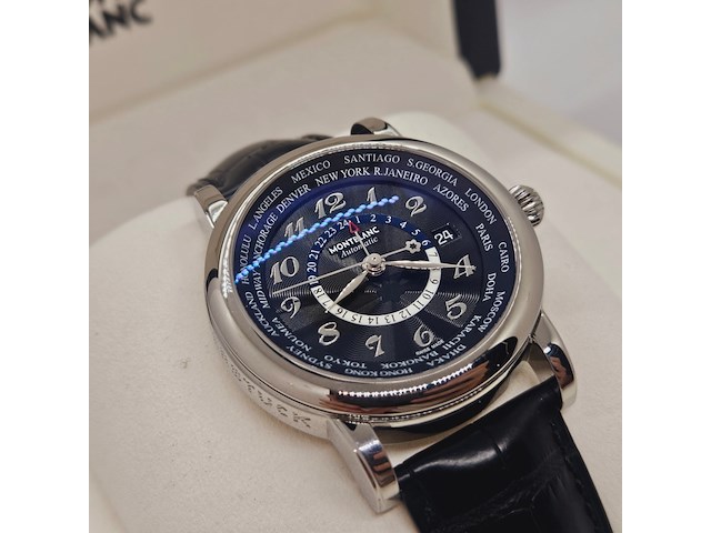 Montblanc star 7203 meisterstück worldtimer automatisch herenhorloge - afbeelding 11 van  15