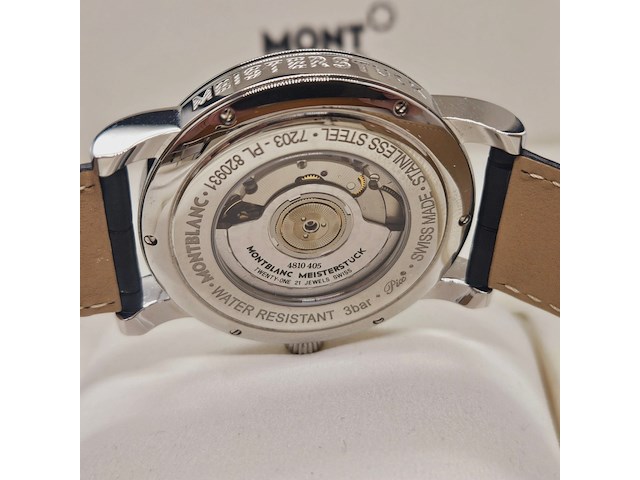 Montblanc star 7203 meisterstück worldtimer automatisch herenhorloge - afbeelding 15 van  15